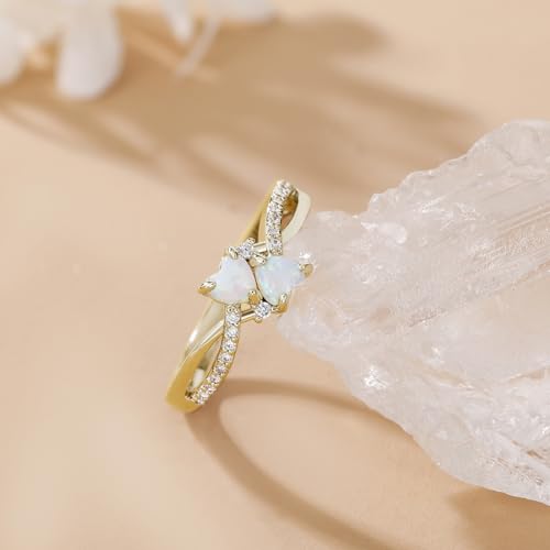 SHINYSO Wedding Bands for Women Infinity Heart Ring with Cubic Zirconia CZ Ring Engagement Stackable Promise Rings for Her Size 4-103