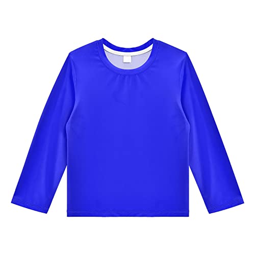 Boys' Rash Guard Swim Shirts Long Sleeve Youth SPF Fishing Quick Dry Shirt Toddler Kid UPF 50+ Sun Protection Shirt 3T Blue