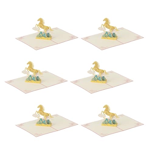 Carte cheval 3D symbolisant le succès, pour des vœux inoubliables