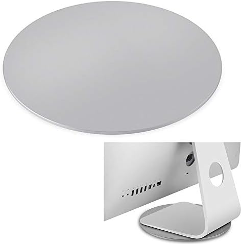 360° Rotation Monitor Swivel Base,ONGHSD Silver Aluminum Alloy Computer Screen Monitor Turntable Stand Flat Panel TV Rotating Swivel Base Mat for iMac,Laptop,Potted Plants,Airts & Crafts and More