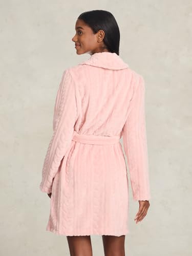 TAHARI Sculpted Plush Robes for Women Short, Fluffy Robe with Pockets and Waist Tie, Fuzzy Bathrobe, Womens Gifts4