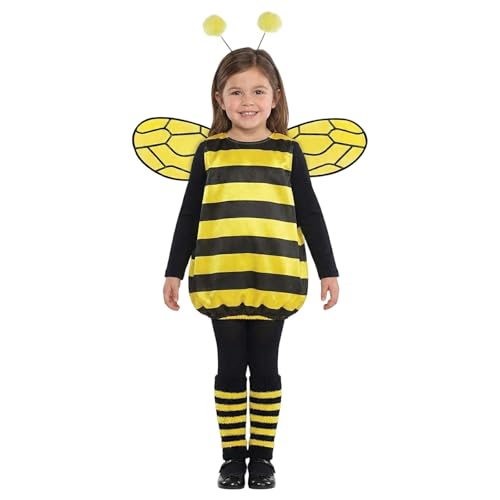 Déguisement abeille pour fille et garçon Animaux, Insectes, Abeille - Déguisement pour Enfant et accessoires pour Halloween, carnaval et fêtes - Jaune