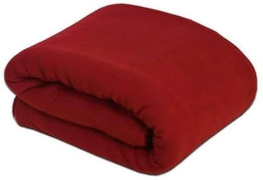 NTS® 300 GSM Special for Heavy Winter Plain Light Weight Polar Fleece Blanket (RED Single)-image-24