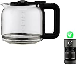 Carafe Replacement for the Cuisinart 12-Cup Glass Coffee Carafe Model DCC-1220BKSWM ONLY - Black Handle/Lid