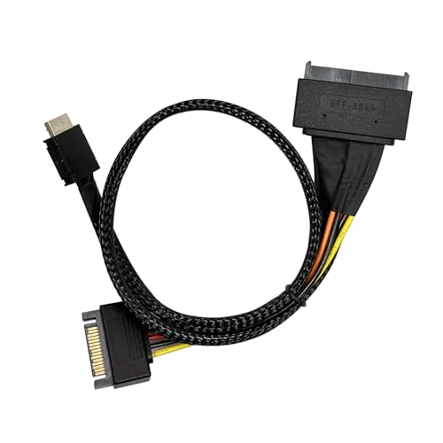 Cable Oculink a U.2 PCIe 4.0 de 80 cm para actualizar almacenamiento de servidor 3