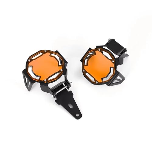 Protector de faro para R1200GS y F800GS con rejilla de seguridad color naranja