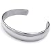 KONOV Mens Womens Stainless Steel Bracelet, Classic Cuff Bangle, Silver