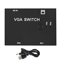 VGA-Umschalter mit Zwei Eingängen und Einem Ausgang, 2-Port VGA Switch für Mehrere Computer-Hosts