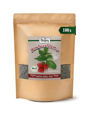 Biojoy Té de Hojas de Frambuesa Orgánica (100 g), secas y cortadas (Rubus idaeus)
