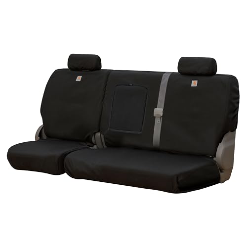Covercraft Carhartt Super Dux SeatSaver Custom Seat Covers | Fits 2018-2021 Toyota Camry (Includes Hybrid) | 2nd Row 60/40 Bench Seat, Super Dux Black by Covercraft - Used condition - Image 3