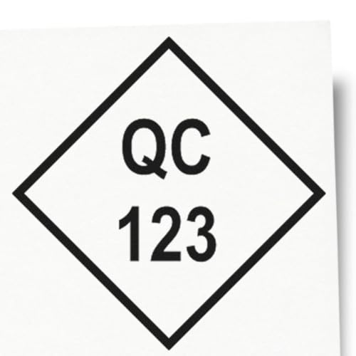 Control Inspection Self-Inking Rubber Stamp, 3/4 Diameter Diamond Compliance Stamp for Manufacturing & Industrial QC, Professional Inspection Passed Sticker Marking Tool for Factory Inspectors