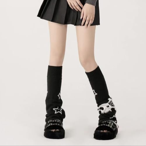 Image of Star Arm Warmers Print Two Side Wear Leg Warmers Set Y2k Girls Japanese Kawaii Harajuku Accessory