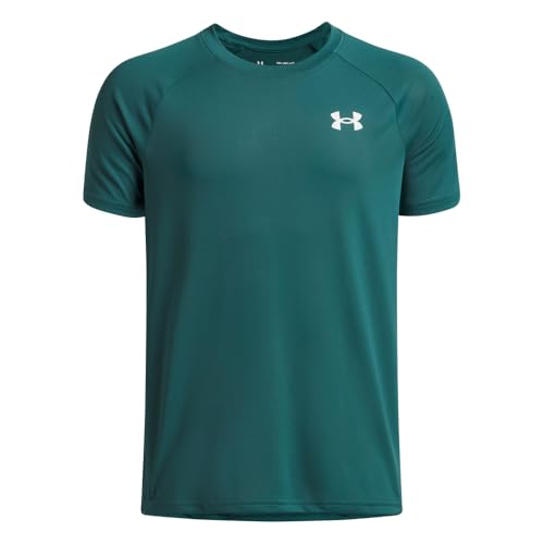 Under Armour Boys' Tech 2.0 Short-Sleeve T-Shirt, (338) Rack Green / / White, Medium