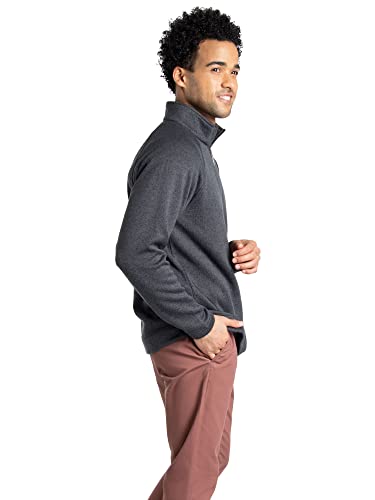 Fruit of the Loom Men's-Sweater Fleece Quarter Zip Pullover (Sizes S-XXL), Charcoal Heathers, XX-Large - image 2