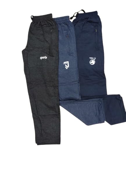 Boys Cotton Rich Track Pants 3 Pack – Ultra Soft Lightweight Non-Jogger with Elastic Waist, Ideal for Sports & Night Wear-image-44