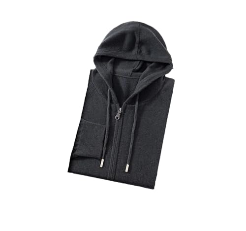 Men's Full Zip Up Hooded Cardigan Sweater Casual Long Sleeved Sweater Zipper Cardigan Warm Knitted Sweater