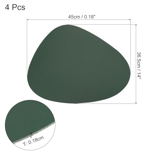 Set de table en similicuir résistant chaleur imperméable uxcell vert x4