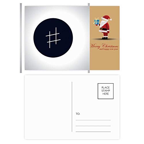Cartes postales Père Noël Noir White Music Signature le lot de 20 pièces traditions