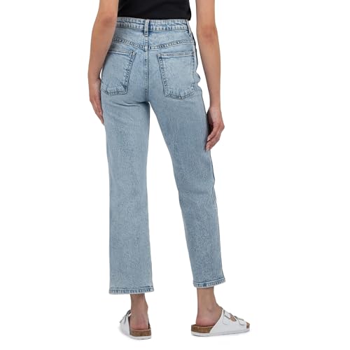 KUT from the Kloth Melissa HIGH Rise Straight Leg -Basic Back Pockets2