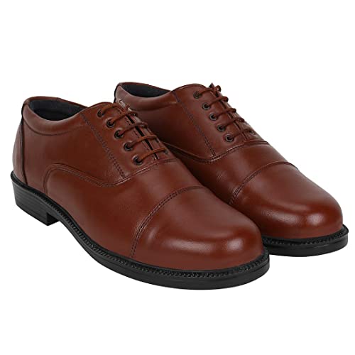 Image of Vitoria Men's Synthetic Leather Lace-Up Formal Shoes for Men's and Boys /Police Shoes /Office Shoes /Suit Shoes /Dress Shoes