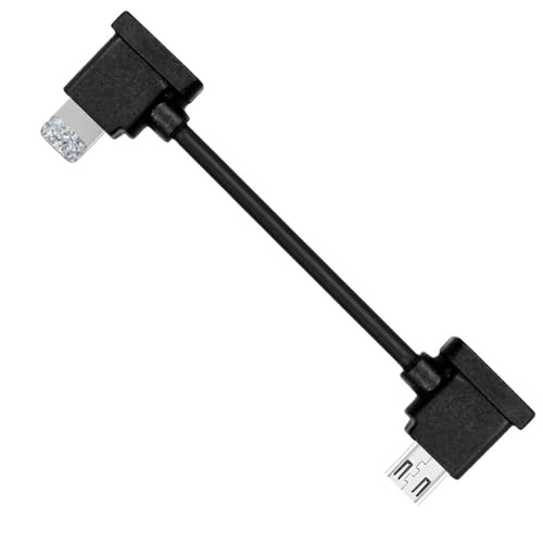 LEMLIN Cable Adaptador Compatible con Lightning a Micro USB para Control Remoto DJI, 15 cm, Compatible con iOS iPad y Smartphones