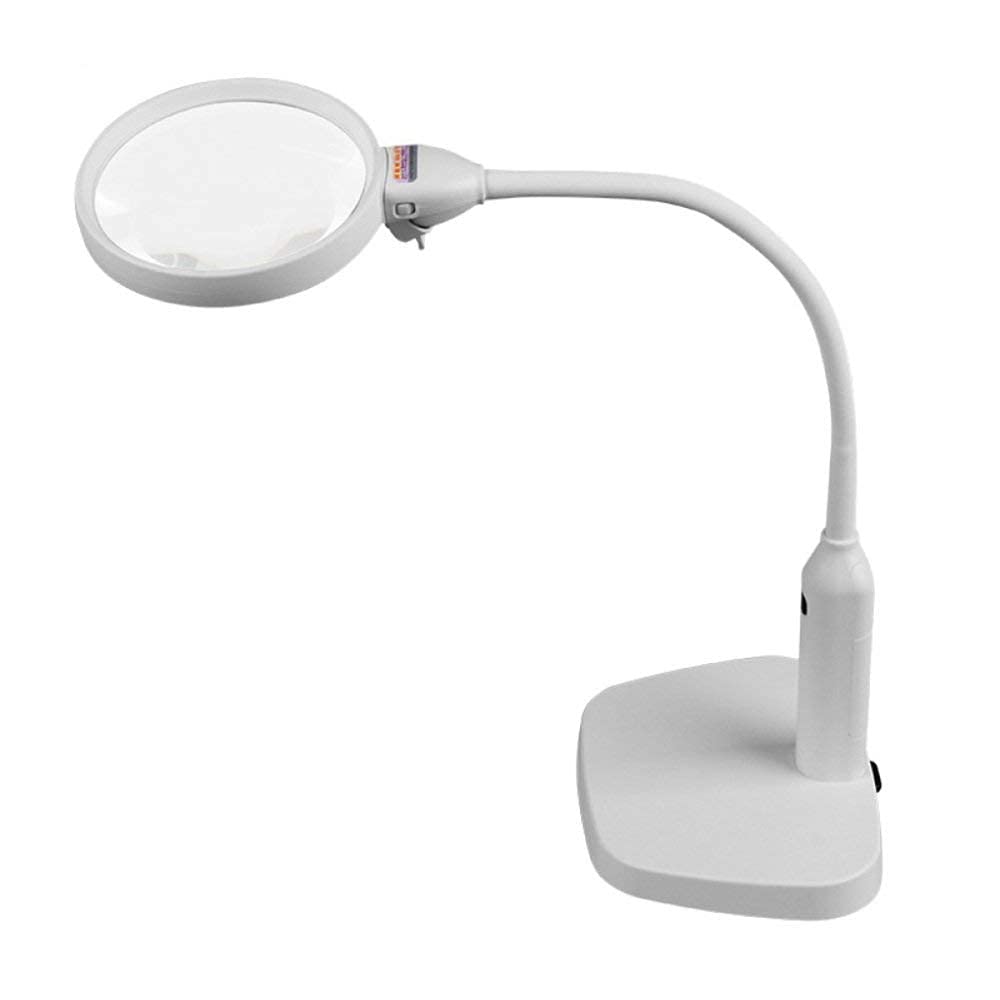 Podświetlana lupa LED z lampką na biurko, regulowana 2X 5X, podwójna soczewka HD, do czytania przez starszego mężczyznę, naprawa elektroniki, lampa biurkowa, klips, lupa Keep it in mind