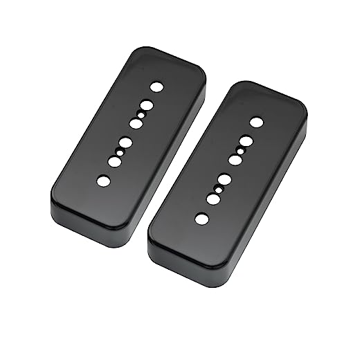 Musiclily Pro 49.2mm Plastic P90 Soapbar Guitar Pickup Covers for USA Les Paul Electric Guitar Black (Set of 2) - Image 3