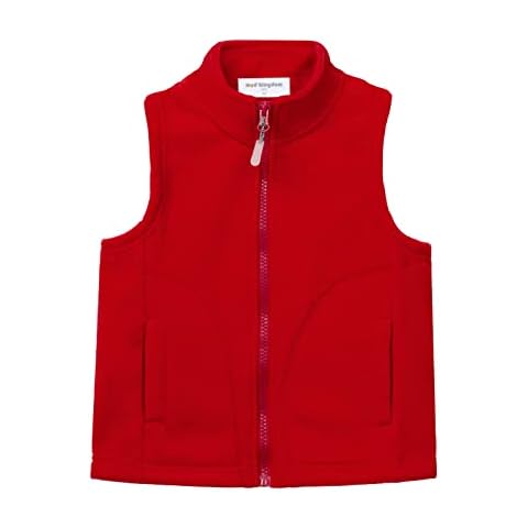 LittleSpring Little Boys' Vests Zipper Pocket Size 2T Red Cover