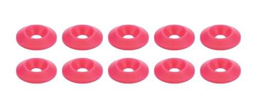 Allstar Performance ALL18696 Countersunk Washer - 0.25 in ID - 1 in OD - Plastic - Pink - Set of 10