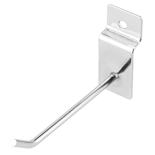 Japchet 200 Pack 4 Inch Metal Slatwall Hooks Hangers, Heavy Duty Slatwall Hooks, Slat Board Hooks Accessories, Silver Slatwall Hooks Pegs For Garage Shop Retail Supermarket Organization Display #TOP5