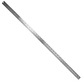 Pacific Arc, Stainless Steel Ruler with Inch and Pica Measurements, 36 Inches, Rubber Backed