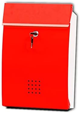 CXDTBH Wall Mounted Metal Mailbox House Apartment PO Box with Keys Anti-Rust Outdoor Storage Box Home Garden Decoration Box ( Color : White-Dinosaur Doodle4 )
