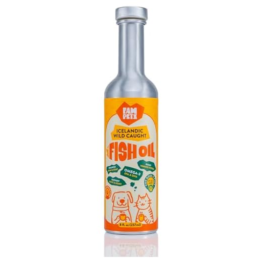 Omega 3 Fish Oil for Dogs (8 oz) - Premium Icelandic Liquid Dog Fish Oil Supplement with EPA DHA for Skin, Coat & Joint Health - Natural Pet Supplement - Leak-Free Aluminum Pour Bottle