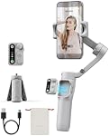Hohem iSteady X3 SE Stabilisateur Gimbal pour iPhone, 3-Axis Téléphone pliable Gimbal pour Smartphone, Suivi d'objets, Télécommande & Tripod, Stabilisateur de téléphone pour l'enregistrement vidéo, stabilisateur Vlog, YouTube