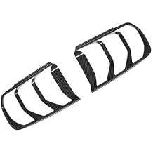 1Pair Real Carbon Fiber Rear Tail Light Cover Trim Frame Bezels Compatible with Ford Mustang 2015-2024 Car Exterior Accessories Taillights Decorative