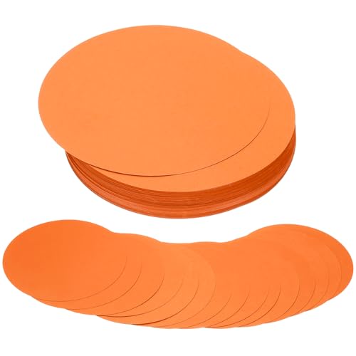 Cercles découpés en papier 6" PATIKIL orange rouge pour bricolage et déco, 80 pcs