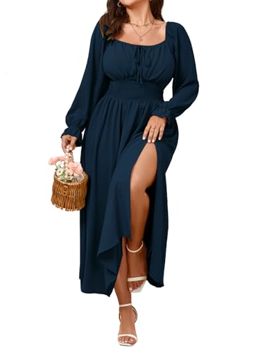 Image of SHESTARR Women's Plus Size Dress Long Sleeve Milkmaid Dress