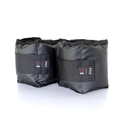 Par Caneleira Tornozeleira de Peso 2 kg WON Preto Fitness Academia Musculação Tornozeleira de Peso Treino em Casa Funcional Academia Pilates