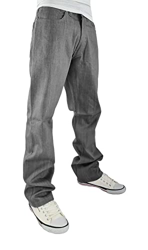 Men's Urban Designer Loose Fit Denim Jeans with Stylish Back Pockets, Grey3