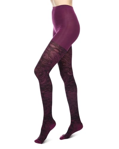 Image of MeMoi Paisley Pop Cotton Blend Sweater Tights