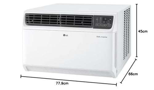 Image of LG DUAL Inverter Window AC (1.5 Ton), 5 Star With Convertible 4-In-1 Cooling And Thin Q (Wi-Fi, White)