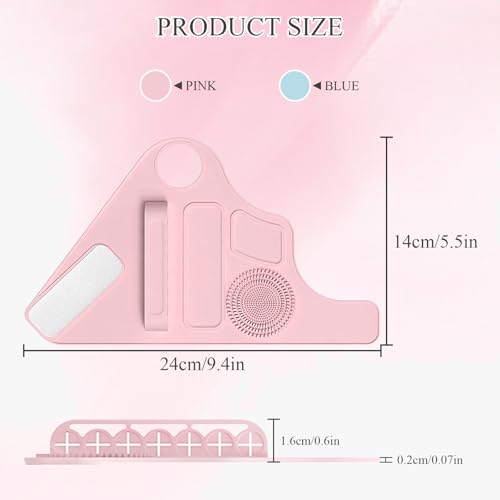 LuckyOpt Alça de mão para maquiador, alça de mão integrada de silicone com paleta de cores, arruela,
