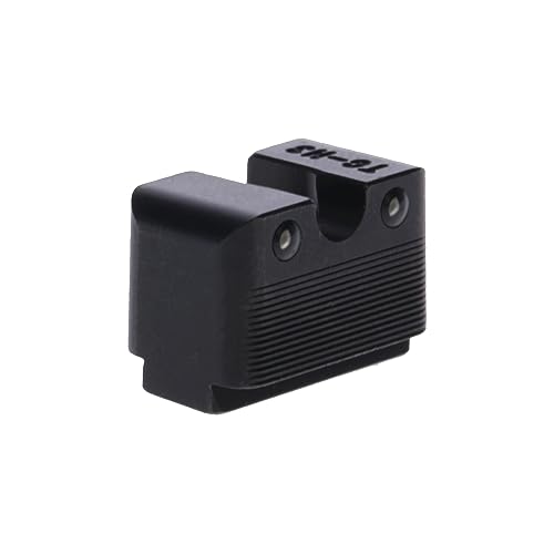 Image of TRUGLO Tritium Pro Night Sights, Compatible with Glock Handgun Models | Compact Durable Glow-in-The-Dark Front & Rear Gun Sight Set with Focus Lock Front Ring