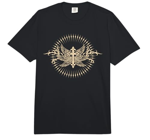 Archangel Wings Cross Tattoo Goth Alt Egirl Eboy Y2K Emo