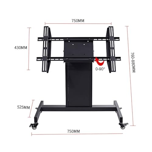 Carro móvil para TV con soporte inclinable para TVs 32-70 pulgadas miniatura 2