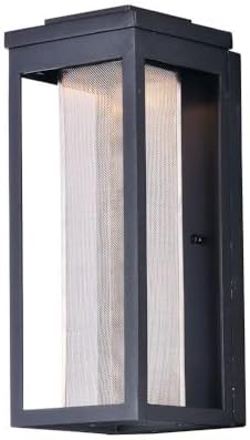 Maxim Salon-12W 1 LED Outdoor Wall Mount-6 Inches Wide by 15 inches high-Black Finish-Clear Glass Color