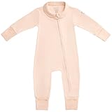 MON CHOU Convertible Footie Pajamas - Premium Pima Cotton Newborn Sleepers - Organic Cotton Baby Pajamas - Newborn Onesie (Bloom, 12-18 Months)