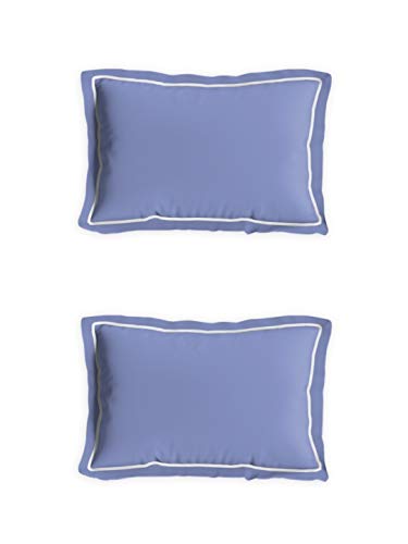 Image of DDECOR - Solids 300TC 100% Cotton Double Bedsheet with 2 Pillow Covers, King Size, Blue