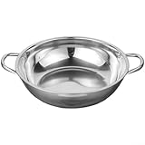 Stainless Steel Hot Pot For Induction Gas Electric Cooktops MultiCooktop Soup Pot With Handle Designed For Even Heating And User Friendly Operation(26cm)