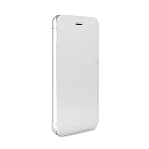 Puro Booklet - Funda con carcasa trasera y tarjetero para Apple iPhone 6 de 5.5", transparente y blanco